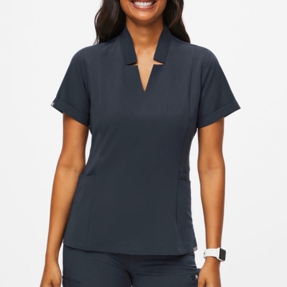 Women's Dark Harbor Inala - Slim Scrub Top - XXS / Dark Harbor